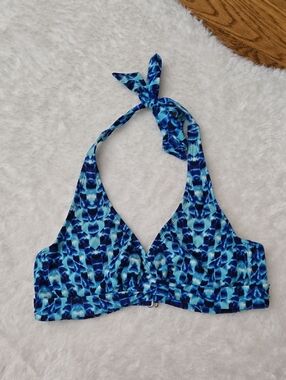Athleta Blue Bikini Top, Womens 34 B/C